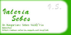 valeria sebes business card